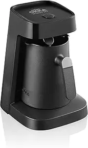 Arzum Okka MINIO JET Mokka Machine, Turkish Coffee Machine, 400 W, 5 Cup Capacity, Overflow Protection, Acoustic Warning System, Turkish Coffee Pot, Chrome