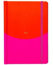 Yop & Tom Medium Hardcover Notebook A5 Dotted 180 Pgs - Red & Pink
