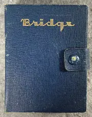 Vintage Bridge Playing Cards Sealed With Leather Case, Score Card & Instructions