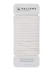 Elastic Hair Ties - - 24 Count 4mm x 1.75 Inch Diameter Ponytail Holders White