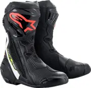 Alpinestars Supertech R, boots , color: Black/White/Neon-Red/Neon-Yellow , size: 45 EU