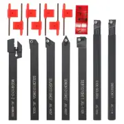 21pcs Indexable Lathe Turning Tool 10mm Shank Metal Lathe Tool Holder Set Insert