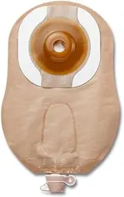 Hollister 84893 Premier 1-Piece 9” Urostomy Pouch & Convex Flextend Barrier, Pre-Sized 7/8”, Ultra-Clear, Pack of 5, Adhesive Skin Barrier (Tape)