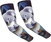 [FHEDVBN] lovely Koala Arm Sleeves Compression Arm Covers for Men Women Outdoor Sun Sleeves Cooling Sports Sleeve, Black