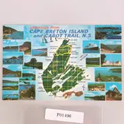 Greetings from Cape Breton Island Cabot Trail Nova Scotia Canada 1960s Postcard