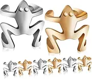 [SHERCHPRY] Non Piercing Frogs Ear Hook Clip on Earrings 4 Silver Girls Party Earrings Ear Bone Cuffs Frogs Ear Jewelry