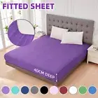 Luxury Extra Deep Fitted Sheet Ultra Soft Double/Queen/King Size Bed Sheet Cover
