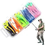 Soft Baits for Bass Fishing - 25X Silicone Soft Fishing Lures Kit,with Storage Box Lead Hook Attractants for Bass Crayfish Saltwater