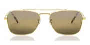 Ray-Ban RB3636 New Caravan Polarized 9196G5 Men's Sunglasses Gold Size 58