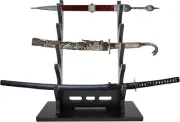 5 Tier Sword Stand, Black Katana Stand Table, Samurai Sword Holder Stand Desktop