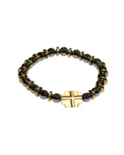 Jean Claude 24K Over Silver Southern Cross Stretch Bracelet