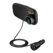 QC 3.0 LED Display Fast Charging Car Charger bluetooth FM Transmitter Magnetic Phone Holder MP3 Music Player For iPhone XS 11Pro Huawei P30 Pro Mate 30 5G