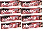 8 x Close Up Ever fresh toothpaste 150g Triple fresh Formula Red Hot Deep Action