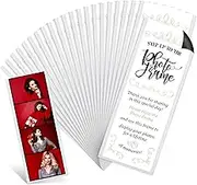 100 Pack Magnetic Picture Frame Flexible Magnetic Photo Holder with Inserts for 2" x 6" Photo PVC Frames Magnet Photo Sleeves for Refrigerator Wedding Grad Party Baby Shower Photo Booth, Vertical