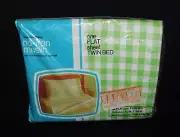 NOS FASHION MANOR Penneys Green Plaid White Sheet Twin Flat NEW in PKG
