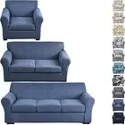 1/2/3 Seater Sofa Couch Covers Slipcover Elastic Separate Fit Seat Cushion Cover