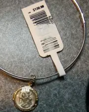 ALEX & ANI Saint Christopher Charm Bangle Bracelet silver 92.5 pc13b107s