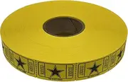 The Ticket Gurus-roll of 2000 Yellow Star Tickets Single Roll Consecutively Numbered Raffle Tickets