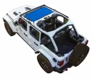 SpiderWebShade Mesh Bikini Top-Blue, for Jeep JL 4dr.; SWS-SHDKNI-01-JL-BLU