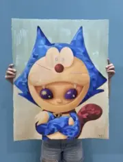 RYOL aka Ryo Laksamana “Doraemon On Felix Silhouette" Print Signed */175 IN HAND