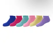 Champion Little & Big Girls 6 Pair Multi-Pack No Show Socks