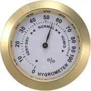 Analog Hygrometer Cigar Humidity Calibration Gauge With Glass Lens for Humidors