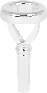 Silver-Plated Tuba Mouthpiece Exerciser Brass Mouthpiece Tuba Blowing Nozzle Tuba Horn Mouth Exerciser Mouth Shape Exerciser Tuba Instrument Practice Tool Teaching Performance Silver One Size