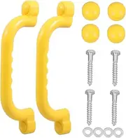 CORHAD 2pcs Playground Safety Handles Non-Slip Plastic Climbing Frame Grips for Boy Girl for Outdoor Playsets and Indoor Bunk Beds Yellow Design