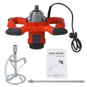 1500W Red Electric Mixer 6 Speed Handheld Cement Grout Paint Stirrer Tool
