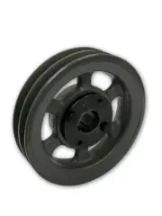 2 GROOVE CAST IRON ELECTRIC MOTOR PULLEY SHEAVE 6.25", TWO GROOVE 3L 4L A BELTS