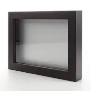 Dark Brown 16x28 Wood Shadow Box With Silver Acid-Free Backing 5/8 Usable Depth