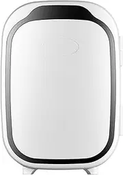Mini Fridge, 6L Car Refrigerator/Hot and Cold Temperature Control/AC/DC Cosmetic Storage Mini Refrigerator, Beauty Home Travel Compact Refrigerators,White