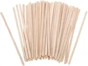 Leona Co 80 Pcs Natural Birch Wood Craft Sticks - 19cm Length - DIY Kids Popcicle, Craft, Stirring, Paddle, Waxing, Ice Cream Stick