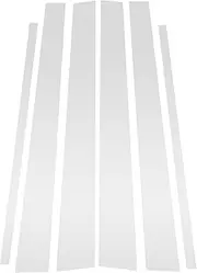 X AUTOHAUX 6 Pcs Front Rear Left Right Car Door Pillar Window Trim for Toyota 4Runner 1996-2002 Plastic Silver Tone