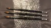 Blick Studio Sable Kolinsky Round Paintbrush Set - 10, 12, & 14, Flawless Hairs