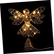 UTHCLO 2 Pcs Christmas Tree Top Star Christmas Tree Topper Lighted Gold Xmas ...