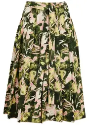 3.1 Phillip Lim Floating Iris Printed Cotton Midi Skirt - Multicoloured - 8 (UK12 / M) 8 (UK12 / M)