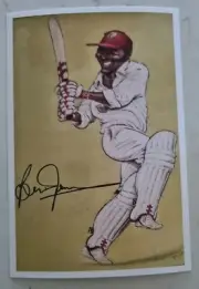 Brian Lara Reproduction Signature 6 X 4 Inch Photo Not Signed Cricket
