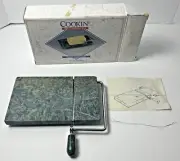 NIOB Green Marble Stone Cheese Slicer 8" x 5" + Extra Wire by Cookin'