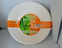 在飛比找Yahoo!奇摩拍賣優惠-☆優達團購☆8吋 紙餐盤 環保植物纖維圓紙盤 大圓盤 環保盤