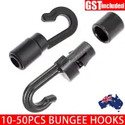 10-50X Plastic Kayak Bungee Shock Cord Open End Hooks for 6mm Rope Terminal Ends