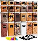 24 Pack Airtight Food Storage Containers Set for Kitchen & Organisation - Pantry