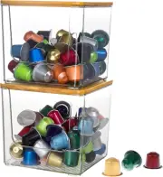 K Cup Coffee Pod Holder for Nespresso Vertuo & Keurig Pods, 2-Pack Acrylic St...