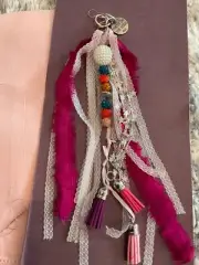 Gorgeous Junk Journal Dangle Trio. Booklover dangle