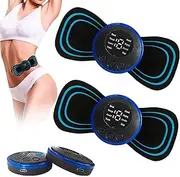 EMS Mini Electric Neck Cervical Massager Pads - 6 Massage Modes,Portable Neck Massager,USB Neck Wrap for Pain Relief Multi-function Intelligent Cervical Massager for Whole Body (2 Sets)