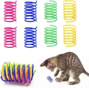 100Pcs Cat Spring Toys, Colorful Cat Plastic Coils, Spiral Spring for Swatting