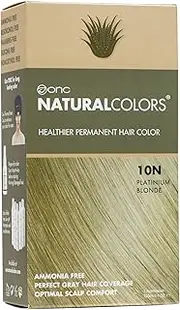 ONC NATURALCOLORS (10N Platinum Blonde) 4 fl. oz. (120 mL) Heat Activated Healthier Permanent Hair Dye with Certified Organic Ingredients, Ammonia Free, Vegan Friendly, 100% Gray Coverage
