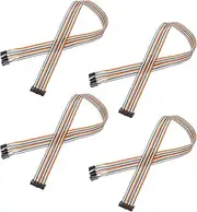 uxcell 4 Pcs IDC Rainbow Wire Flat Ribbon Cable FC-Female to 20P 11.8 Inch Length 2.54mm Pitch Breadboard Jumper Wires for Electronic Projects