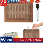 Wooden Savings Challenge Box Coin Saver Money Saving Box with Counter Cash⇡Vault