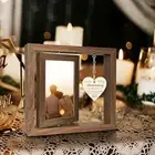 With Heart Pendant Desktop Photo Frame Wooden Photo Display Frame Party